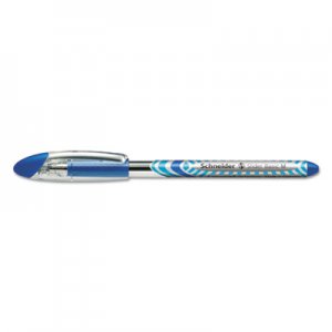 SchneiderA RED151103 Slider Stick Ballpoint Pen, 0.8 mm, Blue Ink, Blue/Silver Barrel, 10/Box