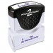 ACCUSTAMP2 COS035601 Pre-Inked Shutter Stamp with Microban, Blue, FOR DEPOSIT ONLY, 1 5/8 x 1/2