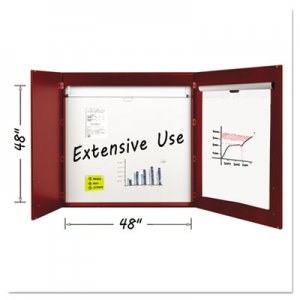 MasterVision BVCCAB01010130 Conference Cabinet, Porcelain Magnetic, Dry Erase, 48 x 48, Cherry