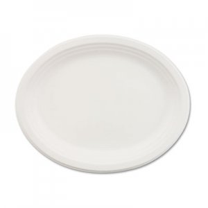 Chinet HUH21257CT Classic Paper Dinnerware, Oval Platter, 9 3/4 x 12 1/2, White, 500/Carton