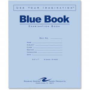 Roaring Spring 77512EA Examination Blue Book