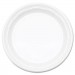 Dart DCC9PWF Famous Service Plastic Dinnerware, Plate, 9", White, 125/Pack, 4 Packs/Carton