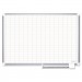 MasterVision BVCMA2792830 Grid Planning Board, 1 x 2 Grid, 72 x 48, White/Silver