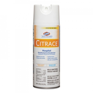 Clorox Healthcare CLO49100 Citrace Hospital Disinfectant and Deodorizer, Citrus, 14 oz Aerosol Spray