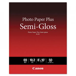 Canon CNM1686B062 Photo Paper Plus Semi-Gloss, 69 lbs., 8 x 10, 50 Sheets/Pack