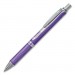 Pentel PENBL407VV EnerGel Alloy RT Retractable Gel Pen, Medium 0.7mm, Violet Ink, Violet Barrel