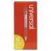 Universal UNV15532 Comfort Grip Retractable Ballpoint Pen, Medium 1mm, Red Ink, Clear Barrel, Dozen