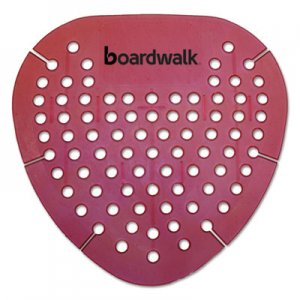 Boardwalk BWKGEMSAP Gem Urinal Screen, Lasts 30 Days, Red, Spiced Apple Fragrance, 12/Box
