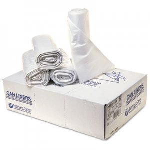 Inteplast Group IBSS366014N High-Density Can Liner, 36 x 60, 55-gal, 14 mic, Clear, 25/Roll, 8/CT