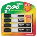 EXPO 1944729 Magnetic Dry Erase Marker, Chisel Tip, Black, 4/Pack