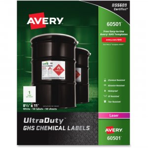 Avery 60501 UltraDuty GHS Chemical Laser Labels