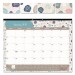 Brownline REDC194113 Monthly Deskpad Calendar, Chipboard, Begonia, 22 x 17, 2018