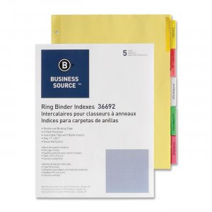 Business Source 36692 Ring Binder Index Divider