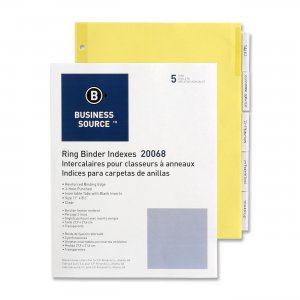 Business Source 20068 Ring Binder Index Divider