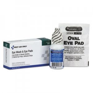 First Aid Only FAO7009 Eyewash Set w/Eyepads and Adhesive Strips