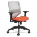 HON HONSVR1AILC46TK Solve Series ReActiv Back Task Chair, Supports up to 300 lbs., Bittersweet Seat/Titanium Back, Black Base