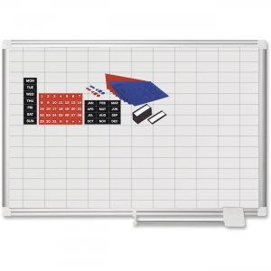 MasterVision MA0392830A 1" x 2" Grid Gold Ultra Magnetic Steel with Kit