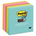 Post-it Notes Super Sticky 6545SSMIA Pads in Miami Colors, 3 x 3, 90/Pad, 5 Pads/Pack