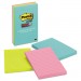 Post-it Notes Super Sticky 6603SSMIA Pads in Miami Colors, 4 x 6, 90/Pad, 3 Pads/Pack