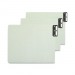 Smead 61676 Gray/Green 100% Recycled Extra Wide End Tab Pressboard Guides with Vertical Metal Tab