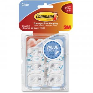 Command 17006CLR-VP Clear Mini Hook Value Pack