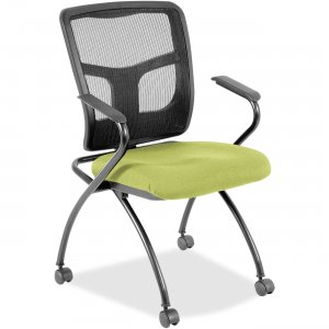 Lorell 84374009 Mesh Back Nesting Chair w/ Armrests