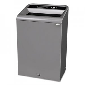 Rubbermaid Commercial RCP1961628 Configure Indoor Recycling Waste Receptacle, 33 gal, Gray, Landfill