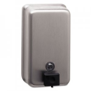 Bobrick BOB2111 ClassicSeries Surface-Mounted Soap Dispenser, 40 oz, 4.75 x 3.5 x 8.13, Stainless Steel