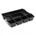 Universal UNV20120 High Capacity Drawer Organizer, 14 7/8 x 11 7/8 x 2 1/2, Plastic, Black