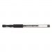 Universal UNV39513 Comfort Grip Stick Gel Pen, Medium 0.7mm, Black Ink, Clear Barrel, 60/Pack