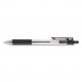 Universal UNV15533 Comfort Grip Retractable Ballpoint Pen, 1mm, Black Ink, Clear Barrel, 48/Set