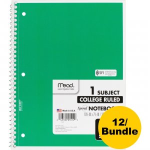 Mead 05512BD One-subject Spiral Notebook