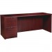Lorell PC2472LMY Prominence Mahogany Laminate Office Suite