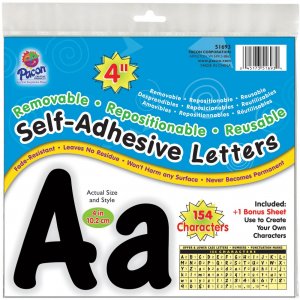 Pacon 51693 154 Character Self-adhesive Letter Set