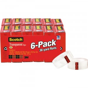 Scotch 6006PKBD Glossy Transparent Tape