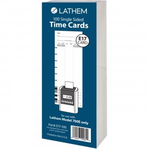 Lathem E17100 Model 700E Clock Single Sided Time Cards