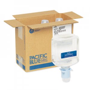 Georgia Pacific Professional GPC43337 Pacific Blue Ultra Automated Sanitizer Dispenser Refill Foam Hand Sanitizer, 1,000 mL Bottle, 3/Carton