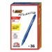 BIC BICVLGB361BE Velocity Atlantis Bold Retractable Ballpoint Pen Value Pack, 1.6 mm, Blue Ink and Barrel, 36/Pack