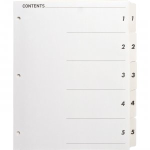 Business Source 05852 Table of Content Quick Index Dividers