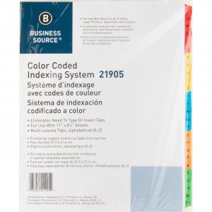 Business Source 21905 A-Z Tab Table of Contents Index Dividers