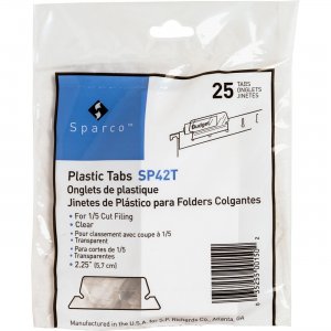 Business Source 42T Plastic Clear Tabs