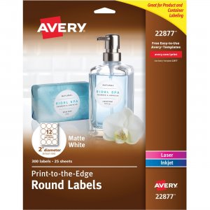 Avery 22877 Easy Peel Print-to-the-edge 2" Round Labels