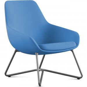 9 to 5 Seating 9111LGSFBU W-shaped Base Lilly Lounge Chair