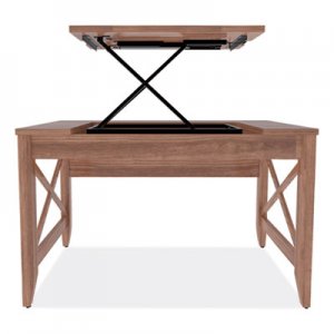 Alera ALELD4824WA Sit-to-Stand Table Desk, 47.25" x 23.63" x 29.5" to 43.75", Modern Walnut
