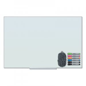 U Brands UBR3975U0001 Floating Glass Dry Erase Board, 36 x 24, White