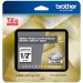 Brother BRTTZEPR935 TZe Premium Laminated Tape, 0.47" x 26.2 ft, White on Silver