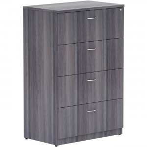 Lorell 69624 Weathered Charcoal 4-drawer Lateral File