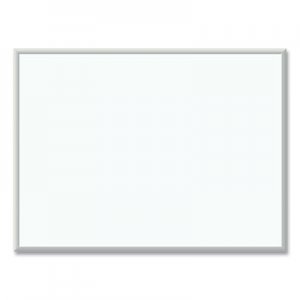 U Brands UBR032U0001 Melamine Dry Erase Board, 48 x 36, White Surface, Silver Frame