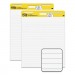 Post-it Easel Pads Super Sticky MMM561WLVAD2PK Self-Stick Easel Pads, Ruled 1 1/2", 25 x 30, White, 30