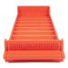 CONTROLTEK CNK560563 Stackable Plastic Coin Tray, Quarters, 3.75 x 11.5 x 1.5, Orange, 2/Pack